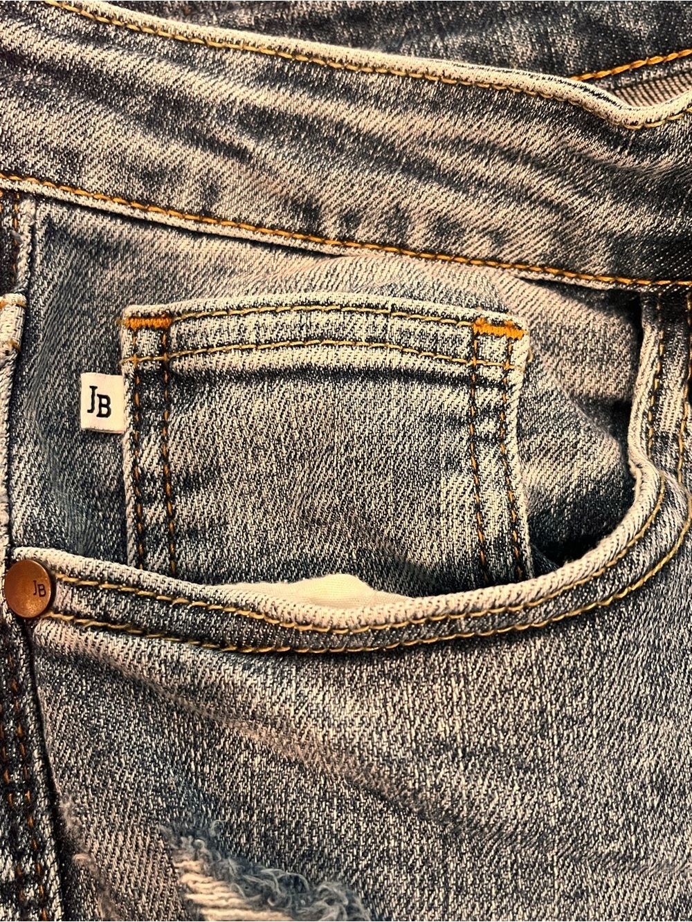 Judy Blue Size 11/30 Medium Wash Distressed Slim Fit Denim Jeans Stretchy Comfy - Picture 7 of 8
